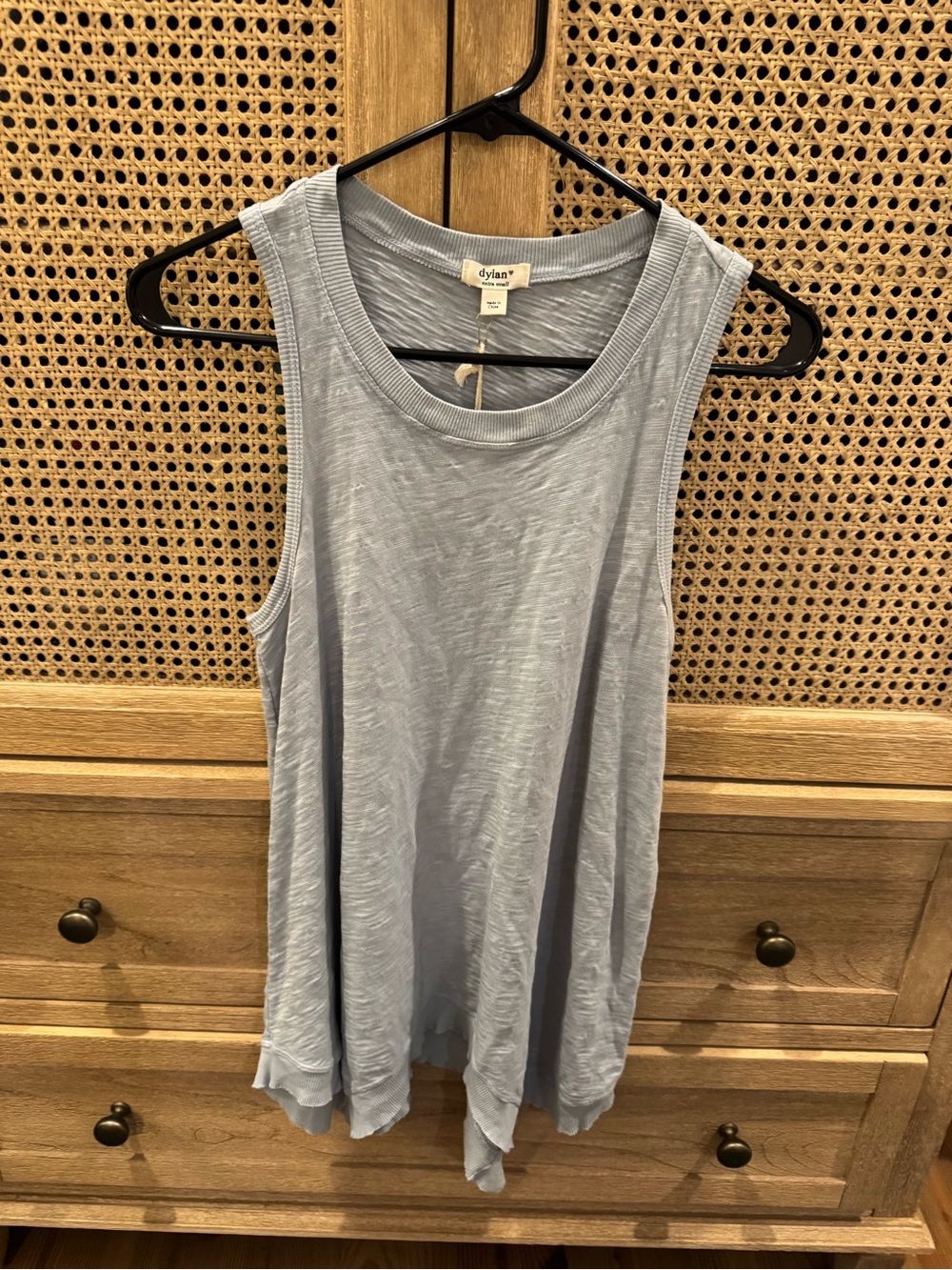 dylan hanky hem Sleeveless Tank -color denim - XS